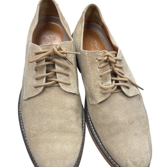David Wilson Mens tan suede Lace-Up Oxfords dress shoes Size 9.5D SKU 9436 - Picture 13 of 14